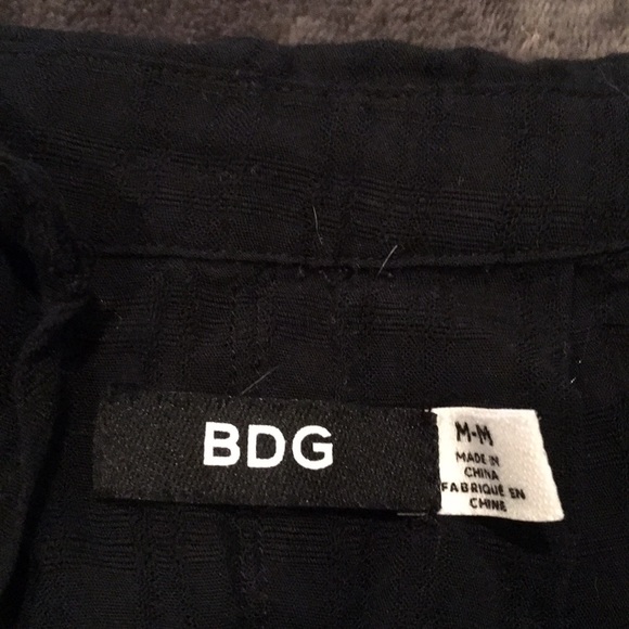 BDG Front Knot Top (Black) - Picture 3 of 4